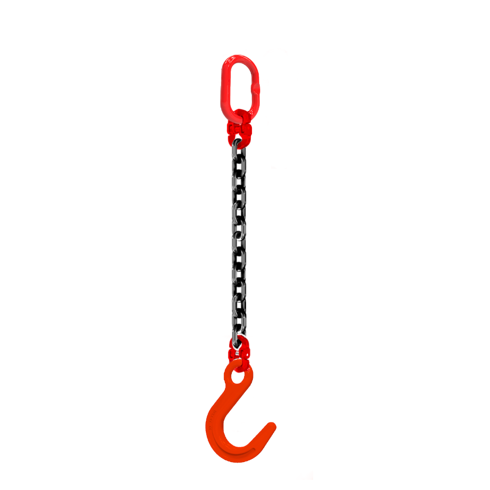 Chain sling 1-leg grade 8 master link with shortening hook/eye foundry hook V/FE